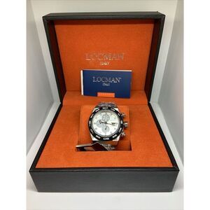 Lockman 0217V2-0KAGNKBR0 Men's Silver Stainless Steel Analog Dial Quartz AEW114